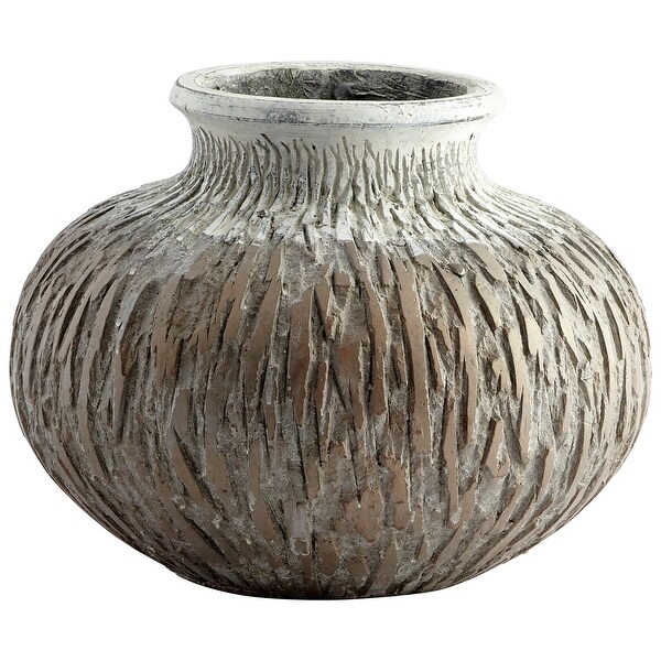 Cyan Design 09615 Acorn 14-1/4" Diameter Cement Planter - Golden Antique