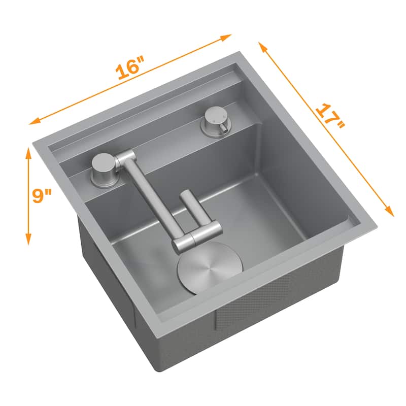 Black/SILVER/WHITE RV Sink with faucet and a foldable tap inside