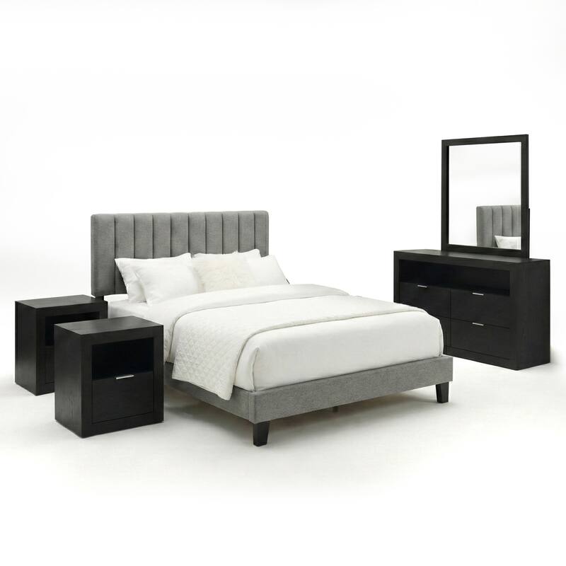 Furniture of America Merro Modern 5-Piece Solid Wood Bedroom Set