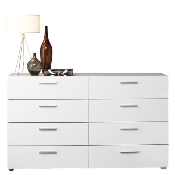 White double shop dresser 8 drawer
