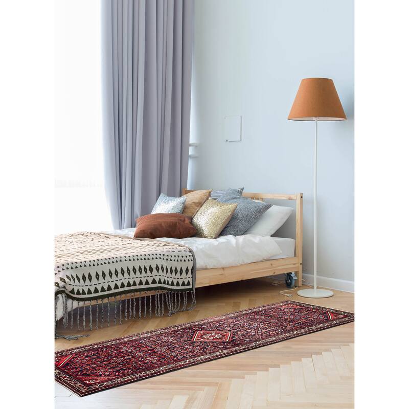 ECARPETGALLERY Hand-knotted Andelz Dark Navy Wool Rug - 3'5 x 10'6