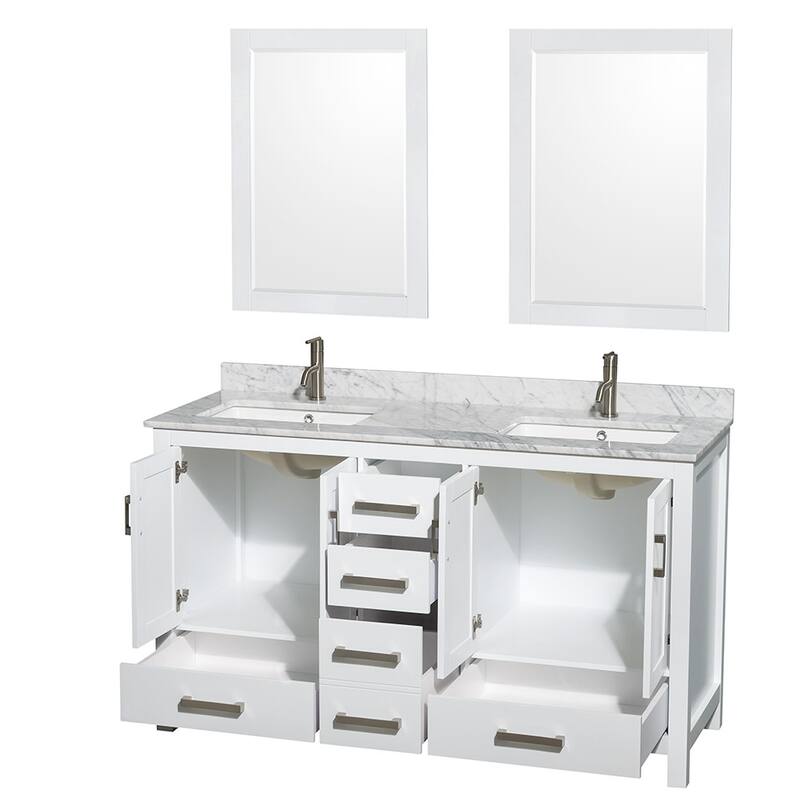 Wyndham Collection WCS141460DUNSM24 Sheffield 60" Free Standing Double