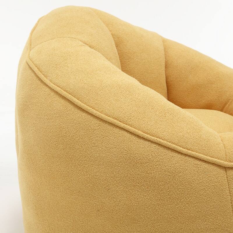 Compressed Foam Bean Bag Chair with Footrest - Plush Lounger for Modern Living Spaces