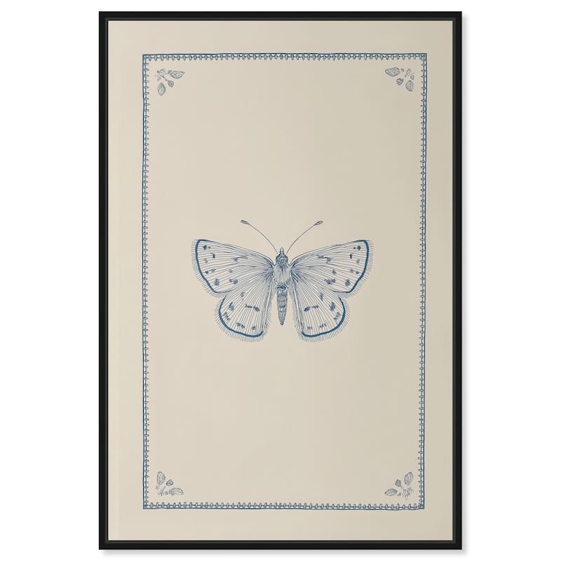 Blue Butterfly II Canvas by Art Remedy - Black - 10" x 15"