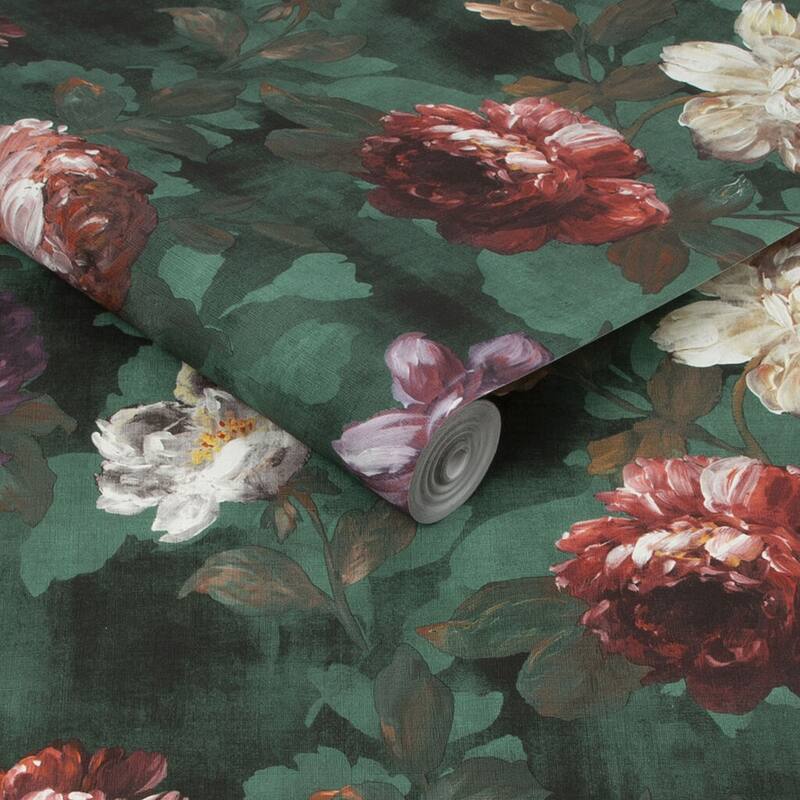 Isabelle Teal Wallpaper
