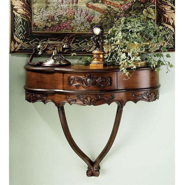 Design Toscano Camellia Wall Console Table - 31.5 x 13 x 26.5