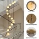 preview thumbnail 18 of 19, KAYLA Luxury 14-Light Alabaster Globe Chandelier in Vintage Copper Finish, Grand Pendant Light for Stairwells or Foyers - 138in