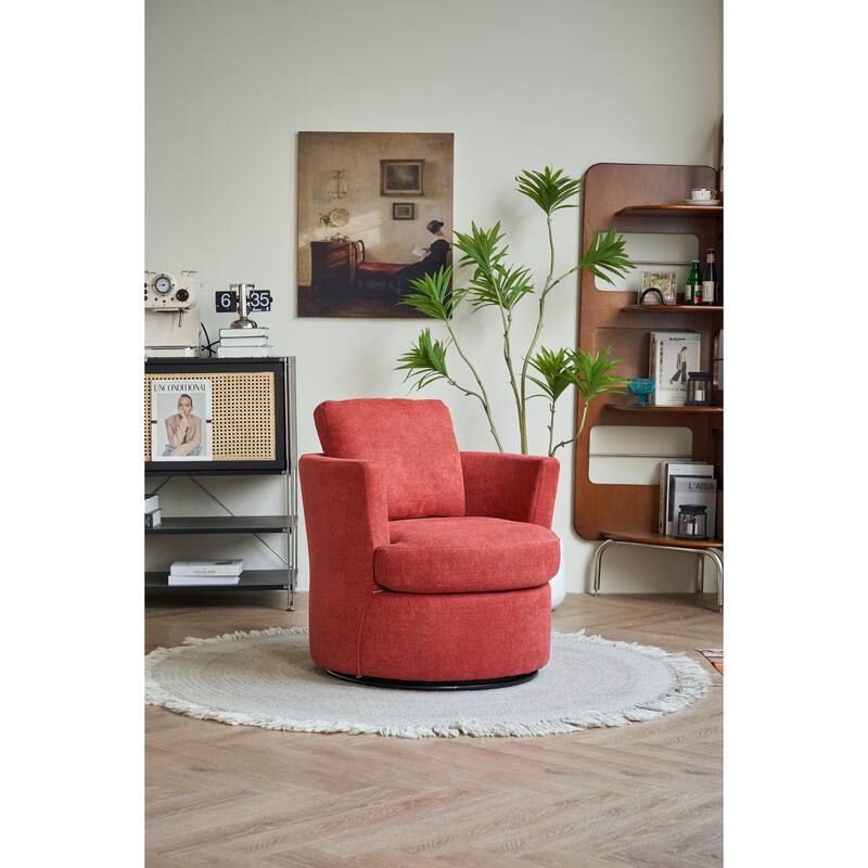 29.5" Polyester Swivel Arm Chair