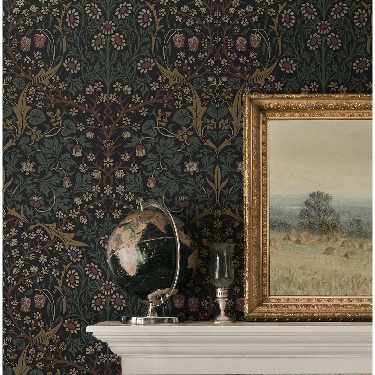 Seabrook Designs Victorian Floral Non-Woven Unpasted Wallpaper
