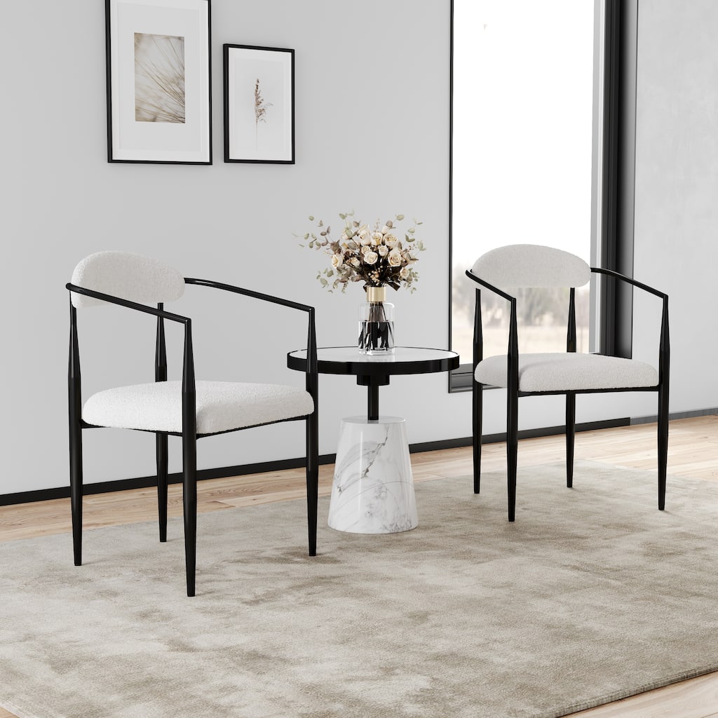 Armchair Accent Chair Side Chair with Metal Legs, Modern Vanity Chair Kitchen Chair Leisure Chair Set of 2