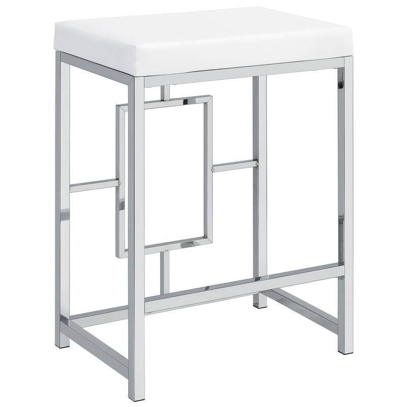 Laguna White 5-piece Counter Height Table with Pot Rack
