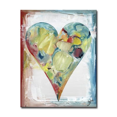 'Daniel' Heartwork Wrapped Canvas Wall Art