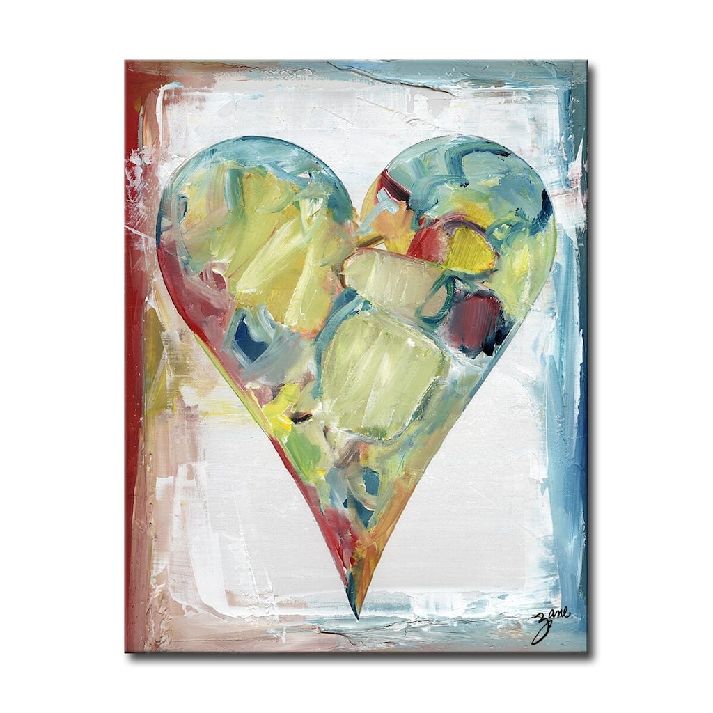 'Daniel' Heartwork Wrapped Canvas Wall Art