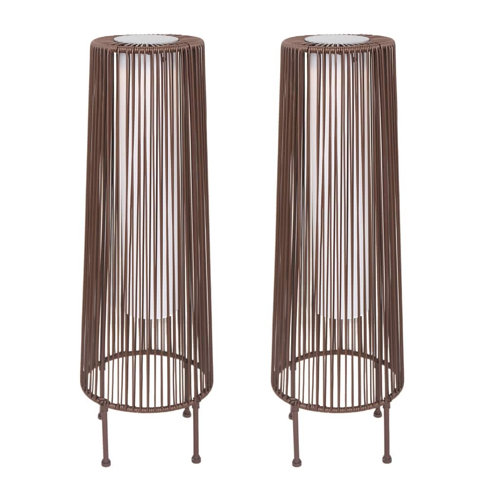 2 Pack Outdoor Patio Rattan Solar Light