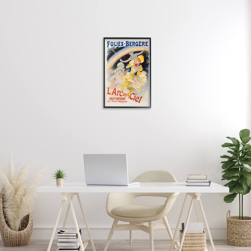 Stupell Vintage Ballet Entertainment Ad Framed Giclee Art Design By Marcus Jules