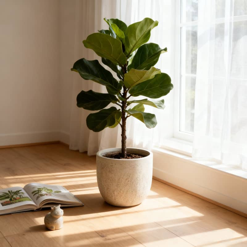 Large Outdoor Indoor Planter, 15.9"+12"+10" Dia Round Magnesium Oxide Planter Set of 3, Flower Pots with Drainage Holes