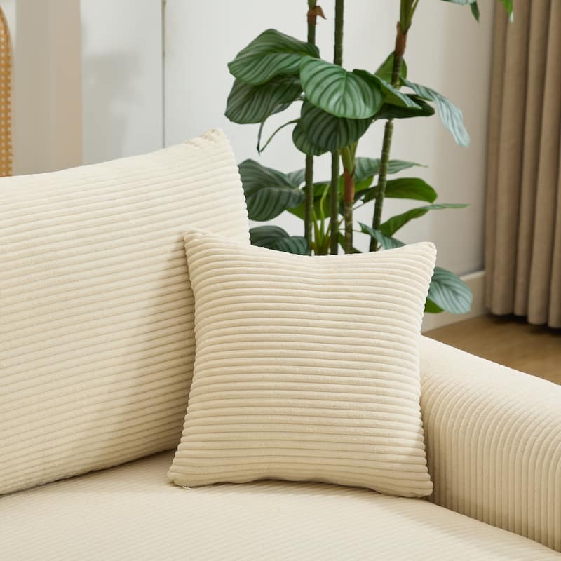 Sectional Couch Sofa for Living Room, Modern Corduroy Modular Couch with 2 Ottoman, Corduroy Sofas for Apartment, Office