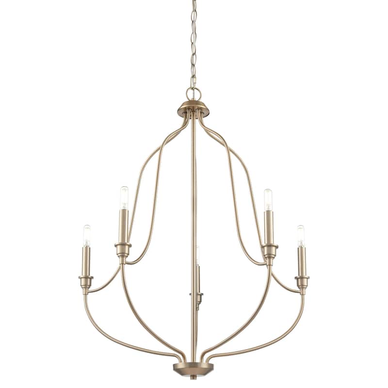 Millennium Lighting 98005 Senoia 5 Light 25" Wide Pillar Candle Style - Modern Gold