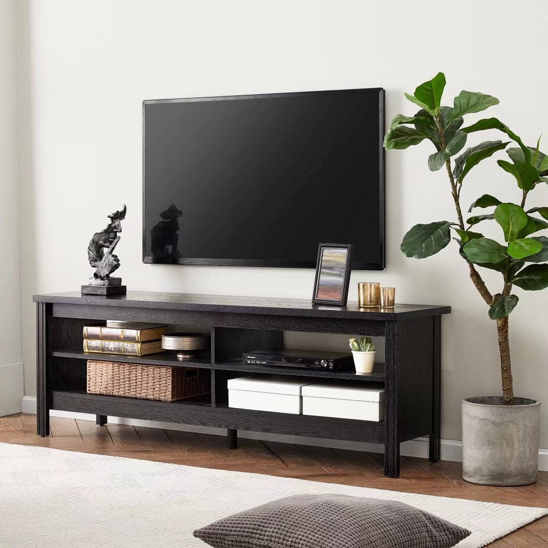 Farmhouse Tv Stand For 75 Inch Tv With Storages For Living Room, Oak Tv  Media Console For Bedroom, 70 Inch | Lupon.Gov.Ph