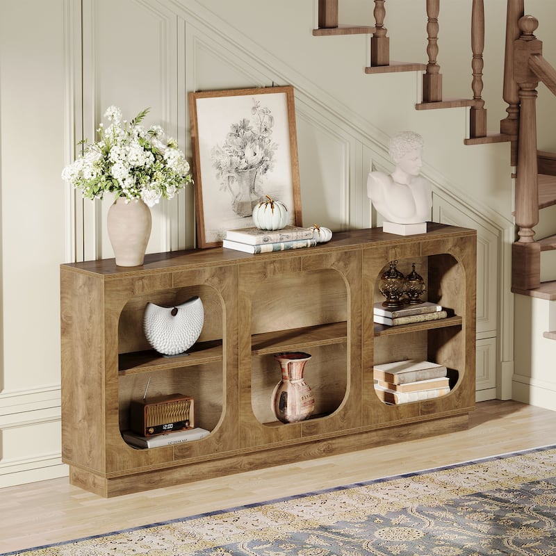 71'' Extra Long Console Table Behind Couch Sofa Table with Storage