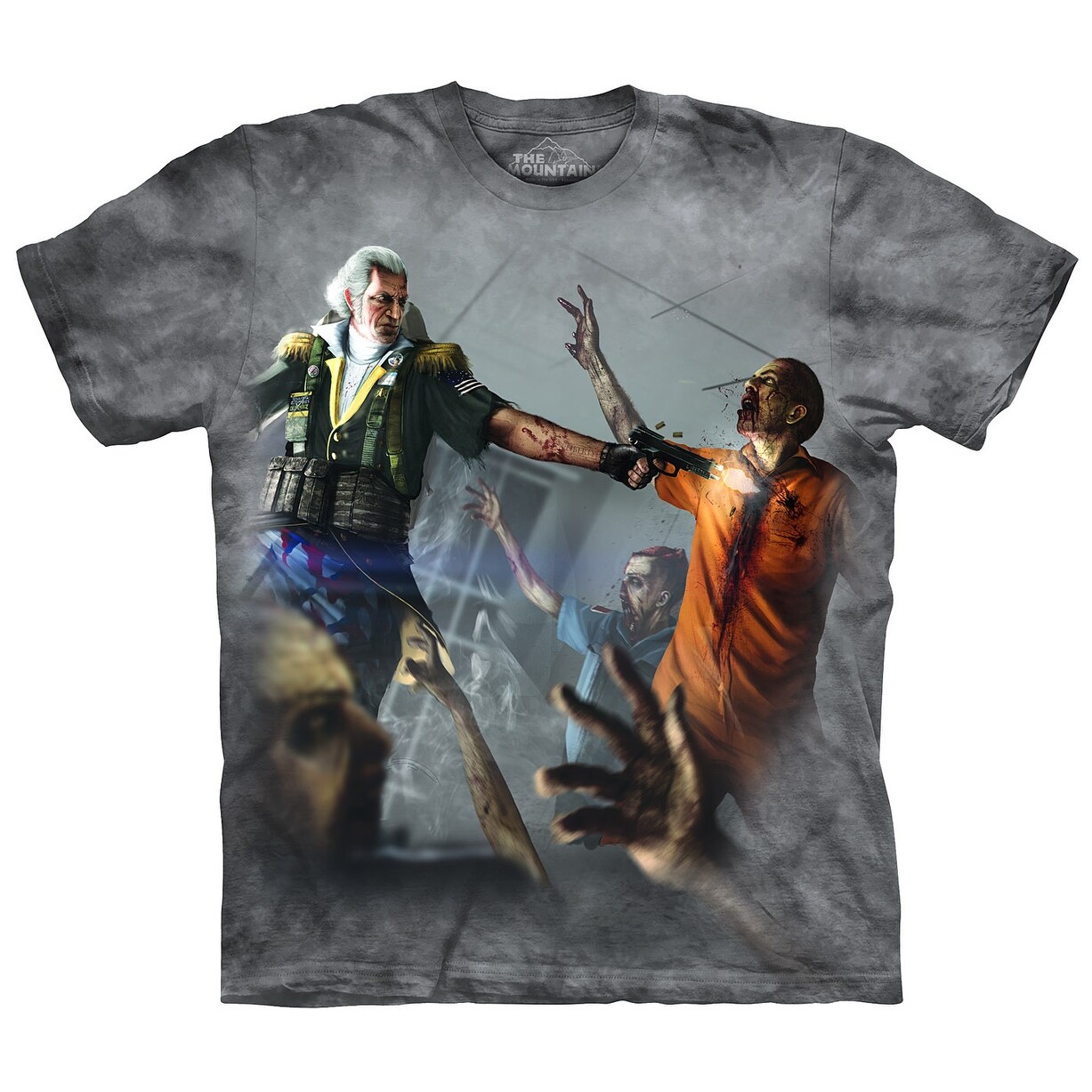 Shop The Mountain George Washington Vs Zombies T Shirt Overstock 17881579 M