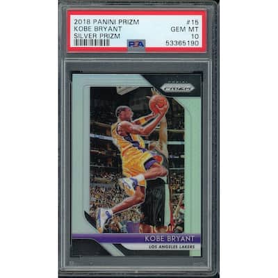 Kobe Bryant 2018 Panini Silver Prizm Basketball Card #15 Graded PSA 10 - 8'6" x 11'6"