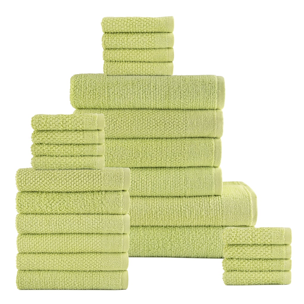 Dan River 24 Piece Popcorn Cotton Bath Towel Set - N/A
