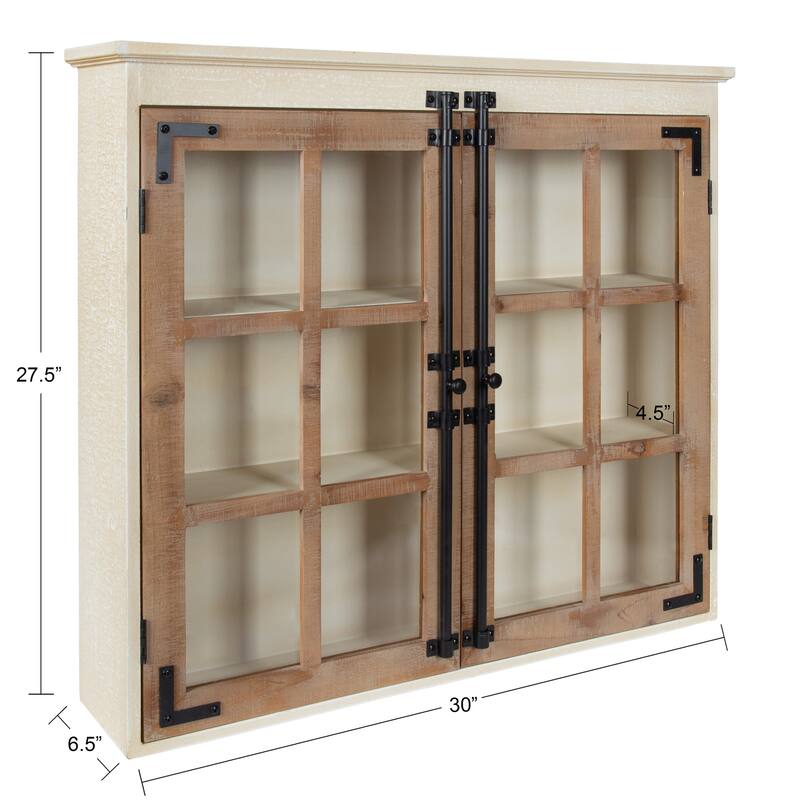 Kate and Laurel Hutchins Decorative Wood Wall Cabinet