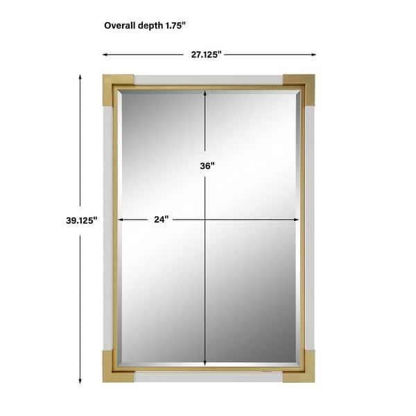 Uttermost 09879 Malik 27-1/8" W x 39-1/8" H Rectangular Framed