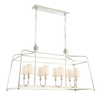 Libby Langdon for Crystorama Sylvan 8 Light Polished Nickel Chandelier - 42'' W x 25'' H x 18'' D
