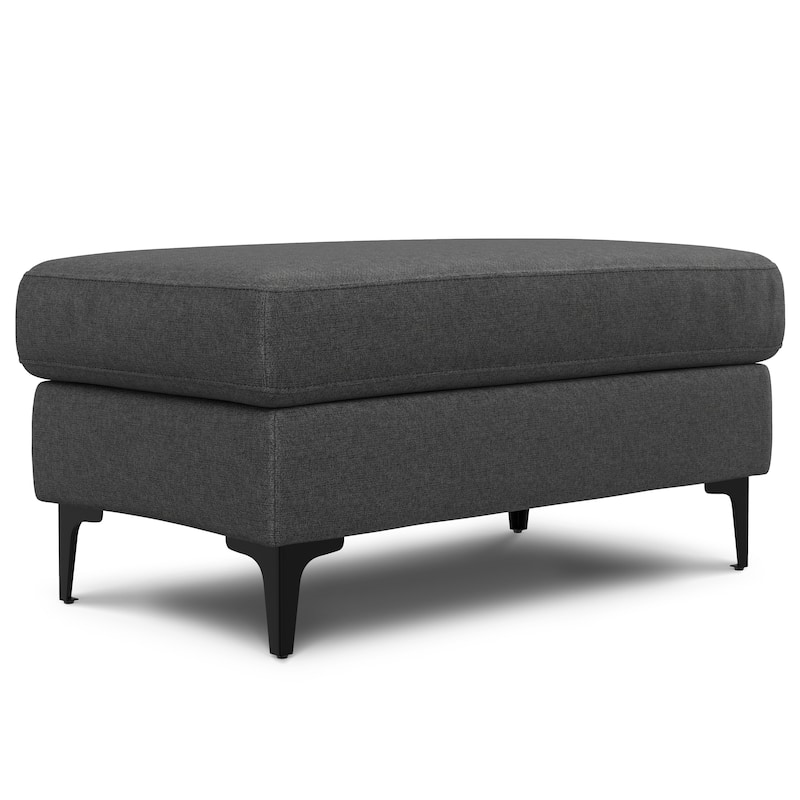 WYNDENHALL Lana 76-inch Sofa and Ottoman Set in Tightly Woven Performance Fabric