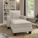 preview thumbnail 31 of 35, Stockton Chaise Lounge with Arms by Bush Furniture Cream Herringbone