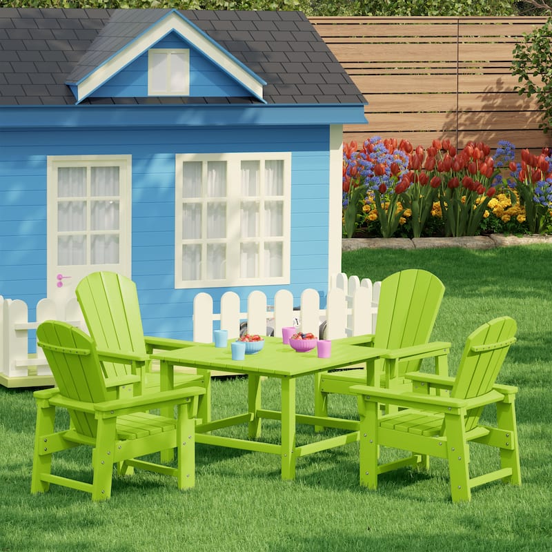 Laguna Kids Adirondack 5-Piece Square Table Dining Set