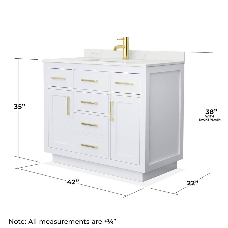 Wyndham Collection WCG262642S-QTZ-UNSMXX Beckett TK 42" Free Standing