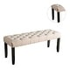 preview thumbnail 4 of 3, Fabric and Wood Dining Bench