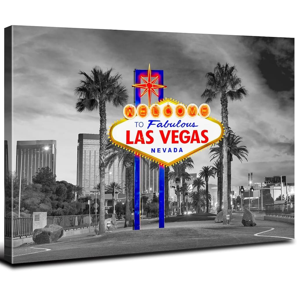 Las Vegas Sign Wall Art Black and White City Posters Nevada