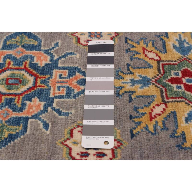 ECARPETGALLERY Hand-knotted Uzbek Ghazni Grey Wool Rug - 2'8 x 6'4