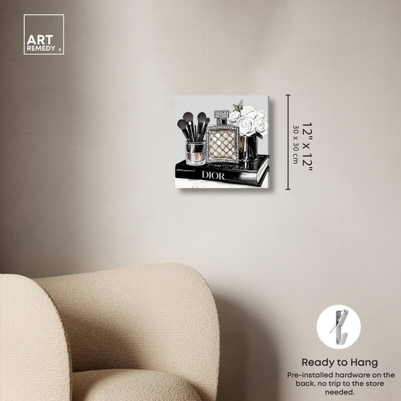 Classy Ink Glam Setup Canvas by Art Remedy, Gallery Wrapped