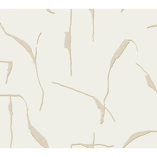 Nikki Chu Ivory Coast Caramel and Gold Premium Peel and Stick Wallpaper