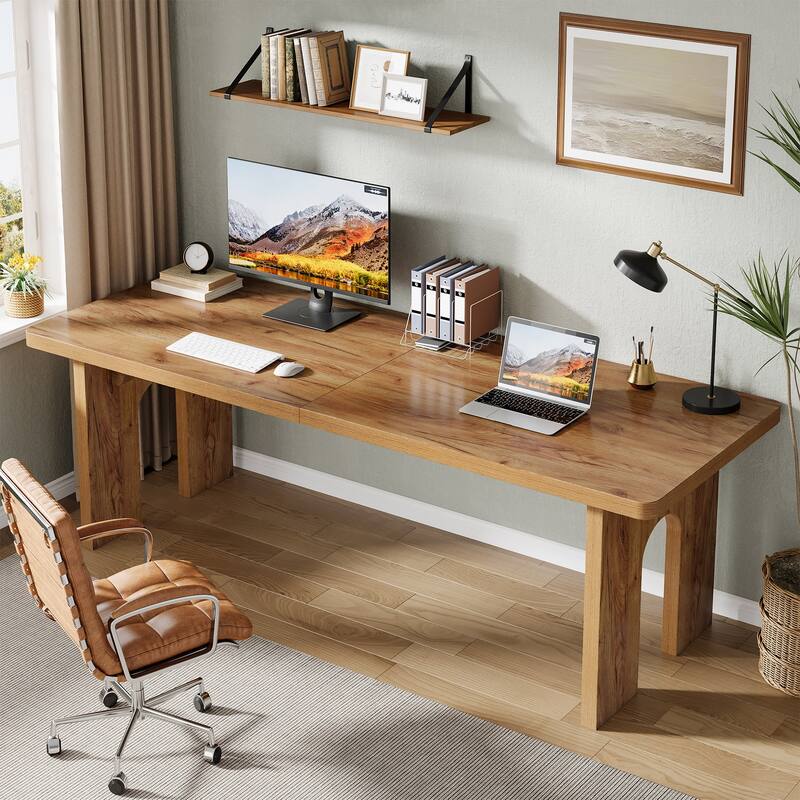 78.7 Inches Large Two Person Computer Desk for Home Office
