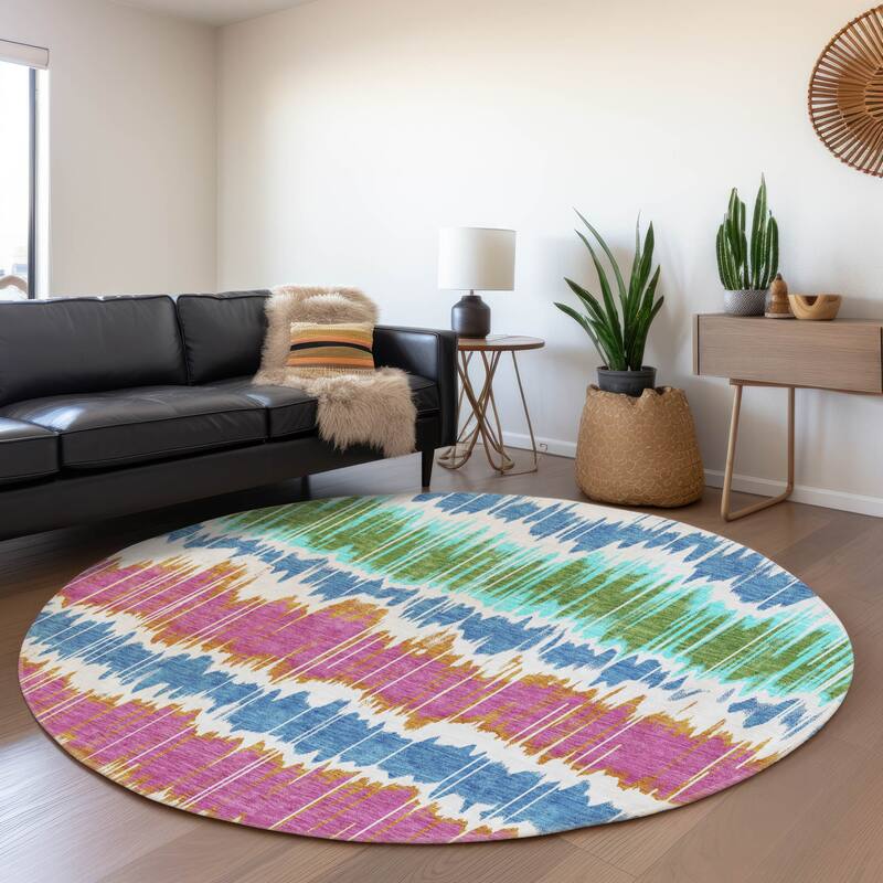 Machine Washable Indoor/ Outdoor Chantille Contemporary Ombre Rug