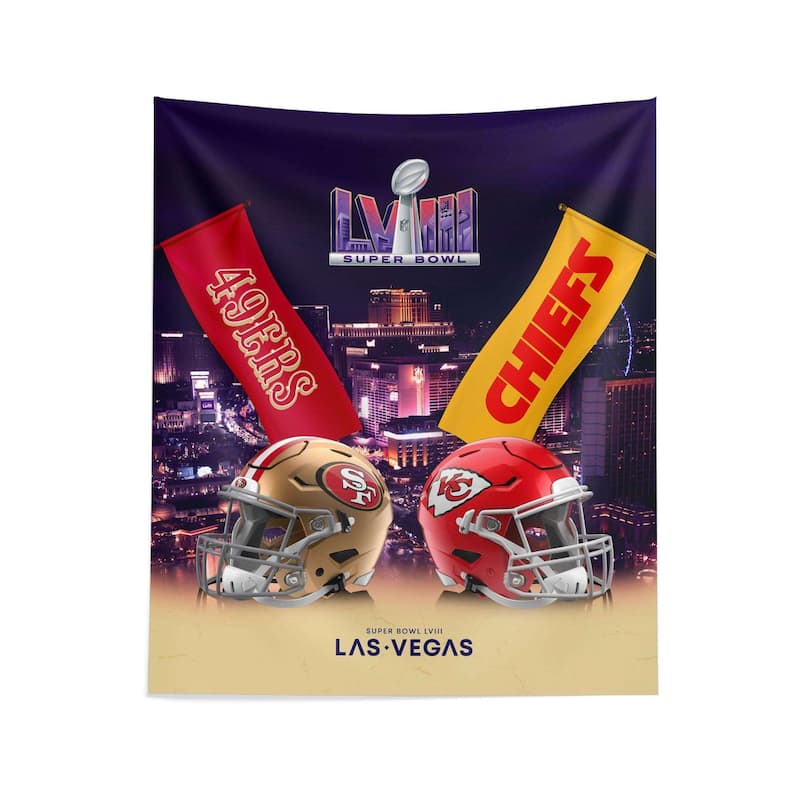 NFL Super Bowl SB58D LV Banners Wall Hanging - 34"x40"
