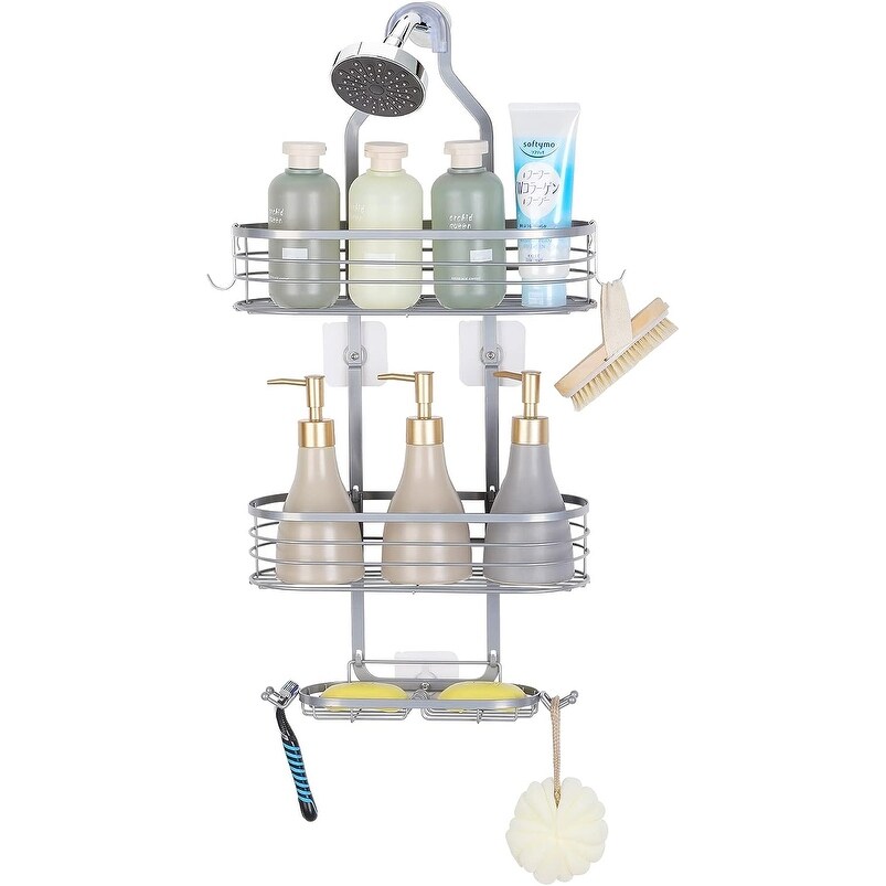 Shower Caddy with Hooks, Mounting Over Shower Head Or Door - On Sale - Bed  Bath & Beyond - 39158621