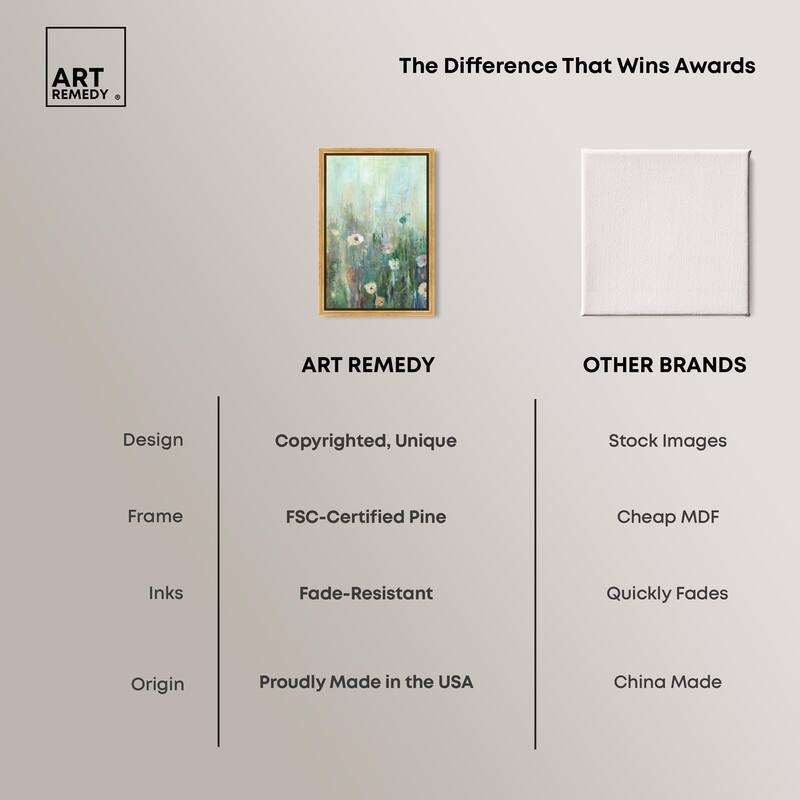 Harmony Green I Canvas by Art Remedy