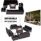 preview thumbnail 61 of 125, Kullavik 13 Pieces Outdoor Patio Furniture Set with Fire Pit Table w/ Wide Armrests