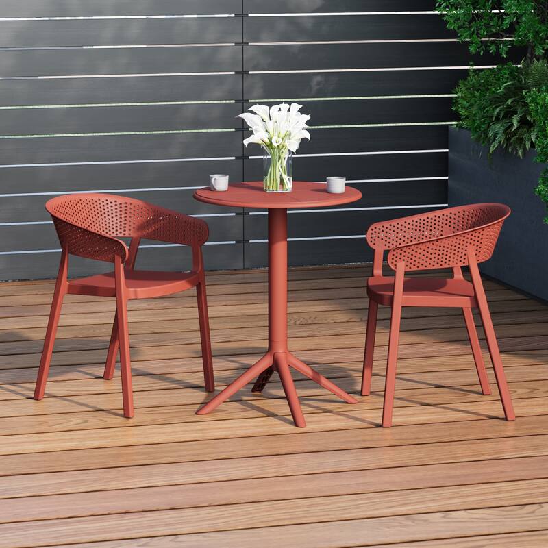 Frond and Form 2-Person Outdoor Round Dining Set