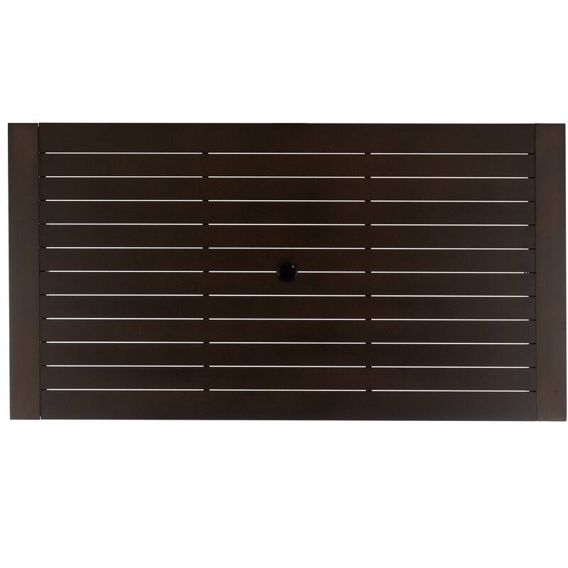 SAFAVIEH Outdoor Living Fash Aluminum 4 Leg Dining Table - 71"W x 37"D x 29"H