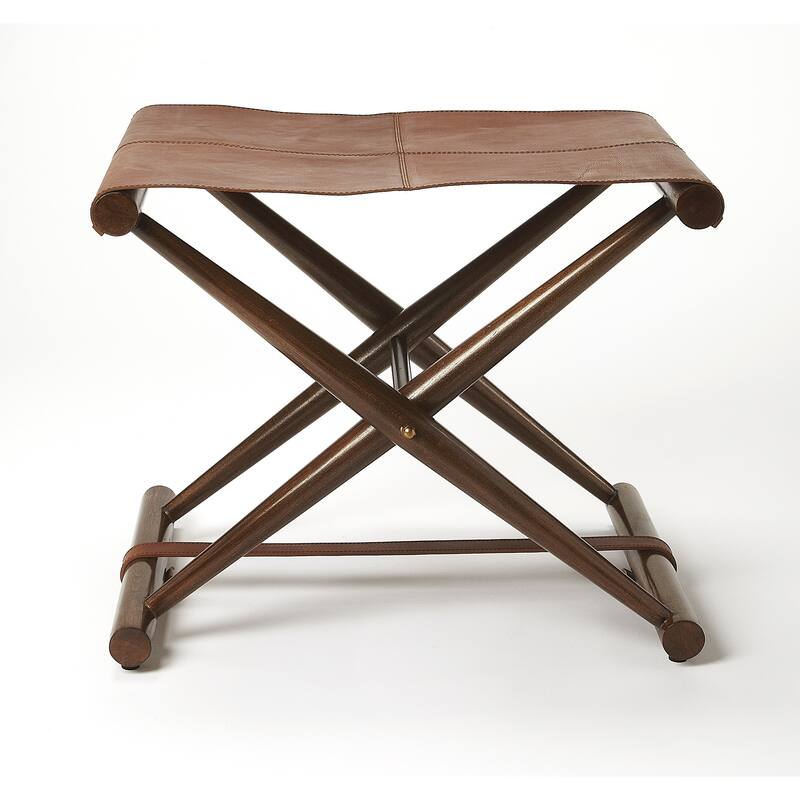 Butler sutton leather folding stool
