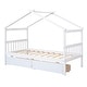 preview thumbnail 30 of 41, Twin Size Wooden House Bed with Drawers