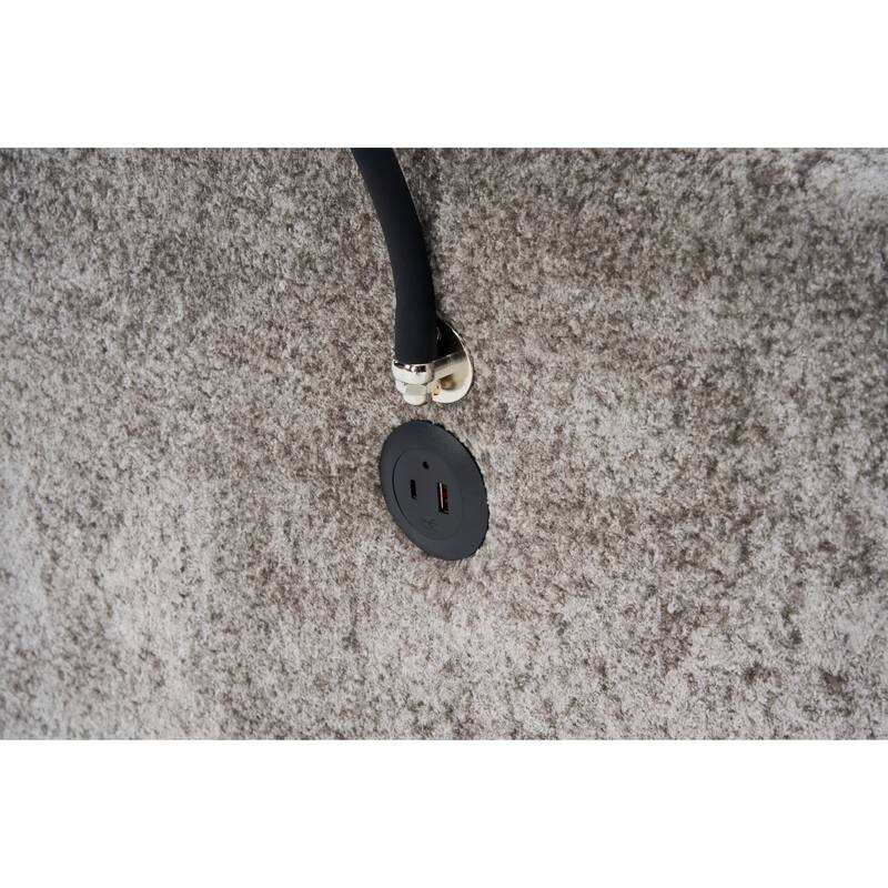 Chenille Single Sofa Chair Chaise Lounge with Phone Holder, Upholstered Recliner Sleeper Sofa Bed for Living Room